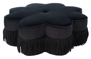 Flower Shape Velvet Ottoman