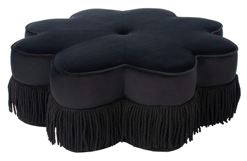 Flower Shape Velvet Ottoman