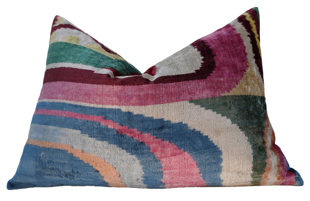 Velvet Throw Pillow with Down Feather Insert