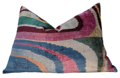 Velvet Throw Pillow with Down Feather Insert
