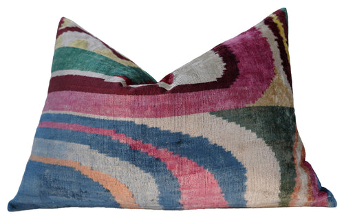 Velvet Throw Pillow with Down Feather Insert