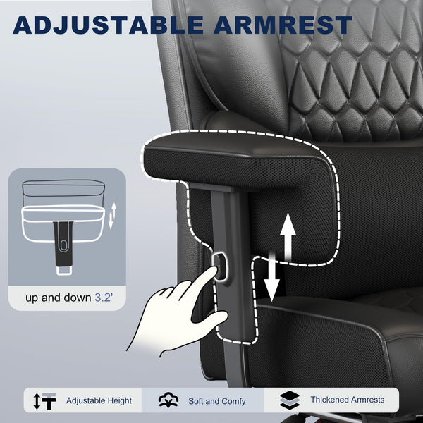 High Back Executive Office Chair with Footrest