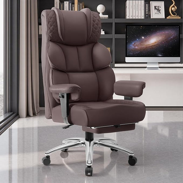 Big & Tall Ergonomic Executive Office Chair with Footrest