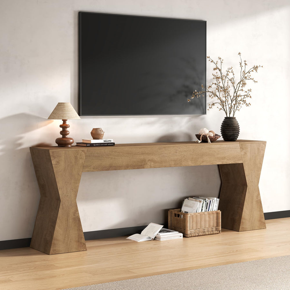 Extra Long Console Table with X-Frame Base