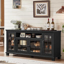 Farmhouse Sideboard Buffet Cabinet with Glass Doors
