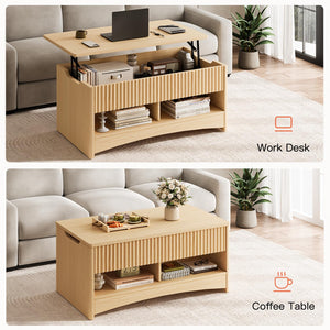 Lift Top Coffee Table with Storage & Hidden Compartment