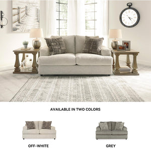 Contemporary Chenille Loveseat with Accent Pillows