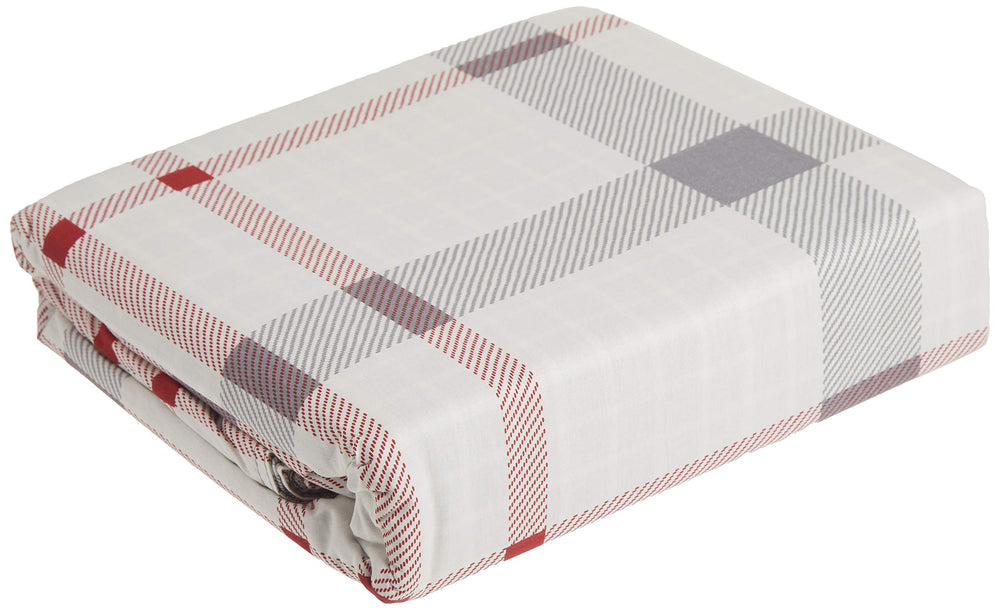 Plaid Cotton Duvet Cover Set with Shams