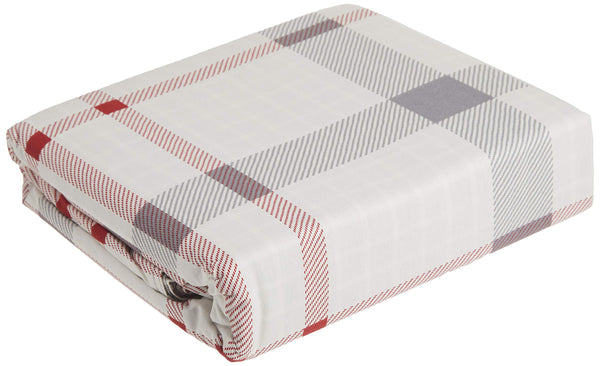 Plaid Cotton Duvet Cover Set with Shams
