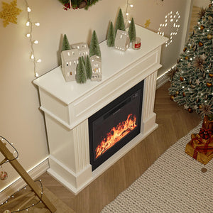 43" Electric Fireplace with Mantel TV Stand