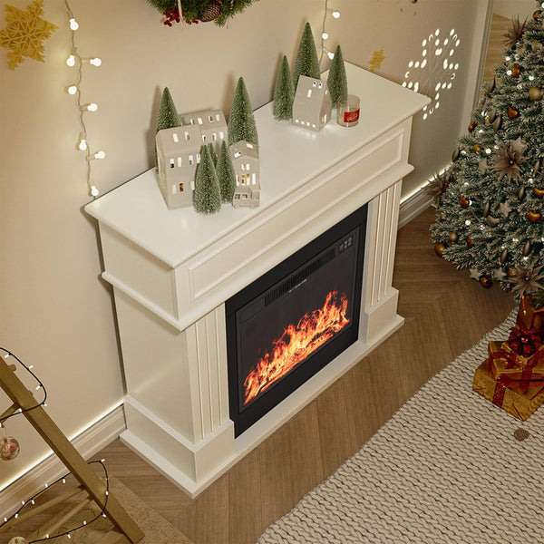 43" Electric Fireplace with Mantel TV Stand