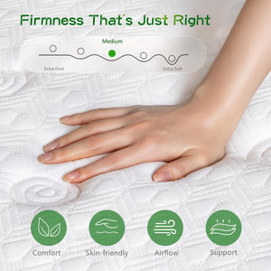 Twin Gel Hybrid Mattress – 10 Inch Euro Top, Pocket Springs, Medium Firm