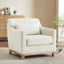 Oversized Accent Armchair with Wood Base