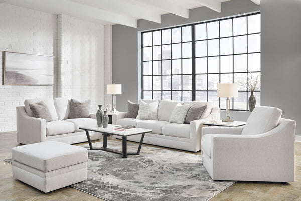 Contemporary Light Gray Sofa with Accent Pillows
