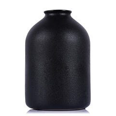 Black Ceramic Vase – Matte Finish, 8.6" Tall