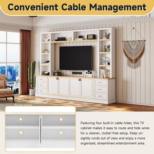 102.3" Farmhouse Entertainment Center TV Stand