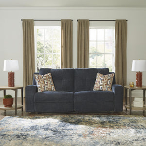 Reclining Sofa Set with Tufted Back & Pull Tab — Polyester Upholstery
