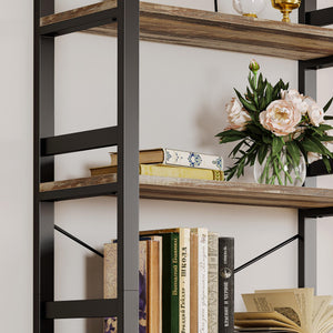 6-Tier Industrial Bookshelf, 31.5" Wide