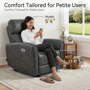 Power Small Recliner Chair with USB Charging & Lumbar Support