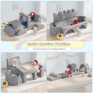 Modular Kids Play Couch – 68" Convertible Foam Sofa