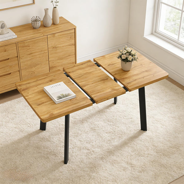 Extendable Dining Table with Removable Leaf – Seats 4 to 8