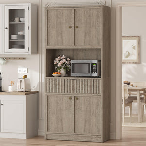 70-Inch Tall Kitchen Pantry Cabinet with Doors and Drawer