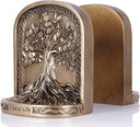 Tree of Life Bookends, Black Gold 2 Non-Skid Heavy Decorative Bookends for Shelves Or Bookcase, Elegant Bookends for Library Office Decor, Home Décor Gift