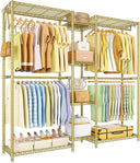 6-Tier Heavy-Duty Freestanding Closet Organizer with Shelves & Hangers