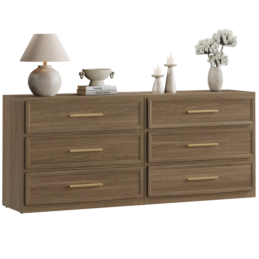 Oversized Nightstand Set of 2 with 3-Drawer Storage
