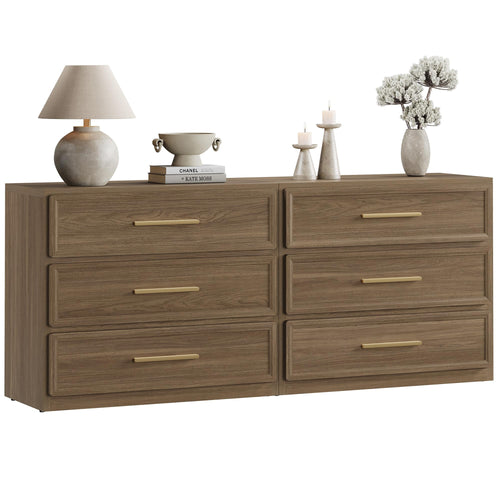 Oversized Nightstand Set of 2 with 3-Drawer Storage