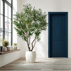 Artificial Olive Tree with Natural Trunk & Lifelike Olives