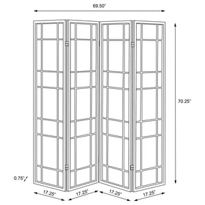 4-Panel Floral Room Divider – 70 Inch Folding Privacy Screen