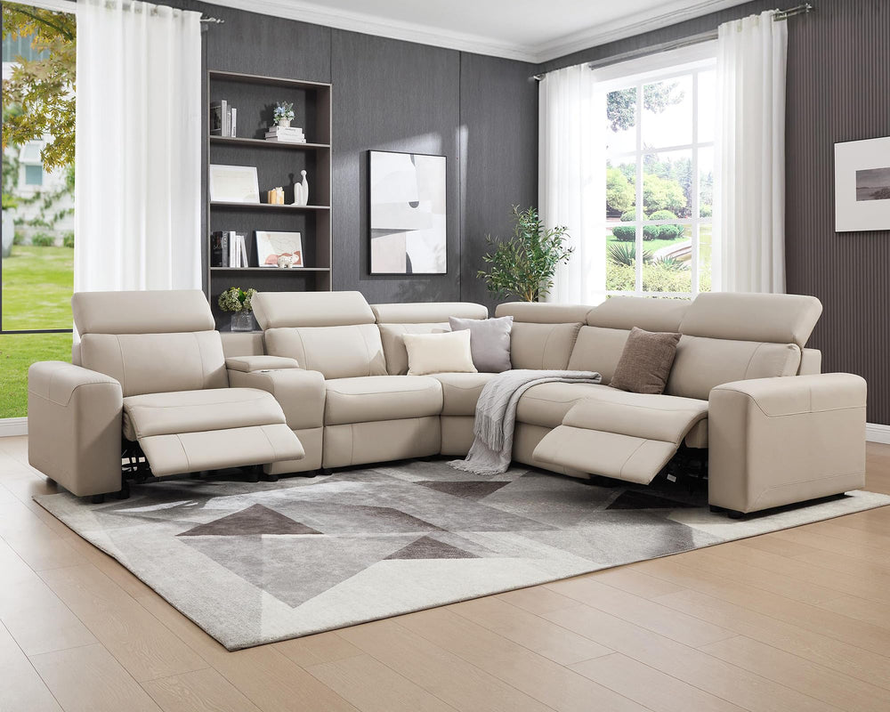 Power Recliner Sectional Sofa with Storage & USB Port
