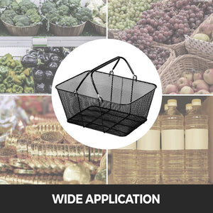 Metal Shopping Baskets with Handles – Set of 12