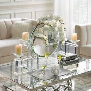 Ellipse Glass Vase — Modern Sculptural Decorative Vase