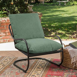 Modern Metal Frame Accent Chair with Upholstered Cushion