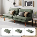 Convertible Corduroy Futon Sofa Bed with Adjustable Backrest