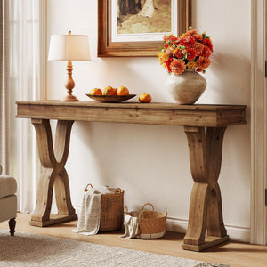 63" Farmhouse X-Leg Console Table