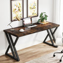 55-Inch Z-Shaped Metal Leg Computer Desk