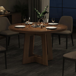 Round Dining Table – MDF Top, 43-Inch, 300 lb Capacity