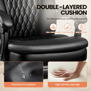Big and Tall Office Chair 400 lbs with Footrest & Reclining