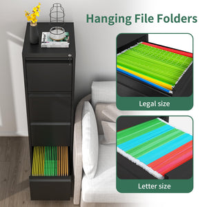 Metal Filing Cabinet with Lock – 2, 3, 4 & 5 Drawer Options
