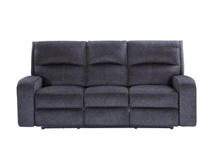 Power Reclining Sofa with USB Charging – Zero Wall Hugger, Grey