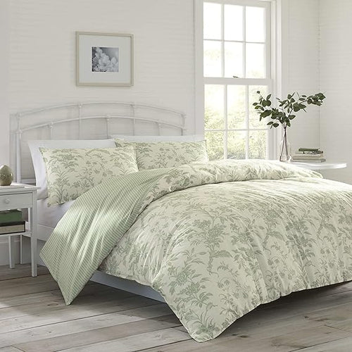 Floral Cotton Duvet Cover Set with Matching Shams