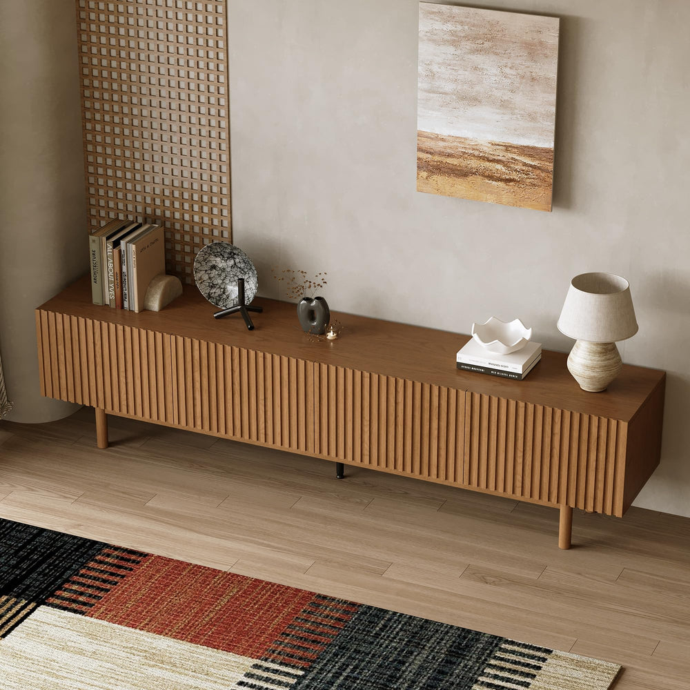 86.61" Mid-Century Modern TV Stand for TVs up to 85"