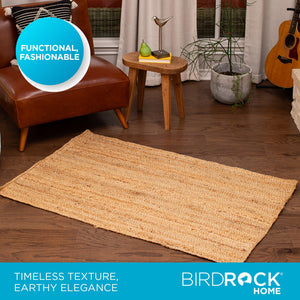 3x5 Natural Jute Area Rug – Braided, Handcrafted