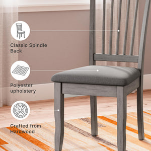 Spindle Back Dining Chairs, Set of 2
