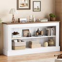 63-Inch Narrow Console Table with 3-Tier Shelves