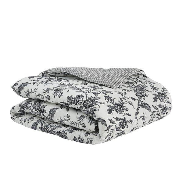King Comforter Set – 7-Piece Reversible Cotton Bedding with Shams & Pillows