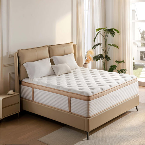 12-Inch Hybrid Mattress – Gel Memory Foam & Pocket Coils, Medium Firm